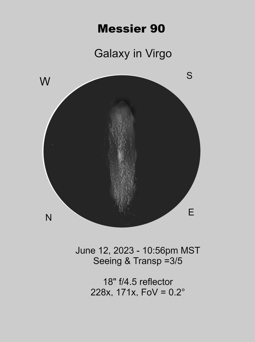 Messier 90, galaxy in Virgo - Sketching - Cloudy Nights