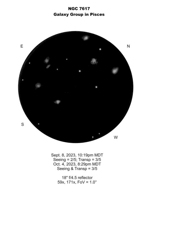 Ngc 7617 Galaxy Group In Pisces - Sketching - Cloudy Nights