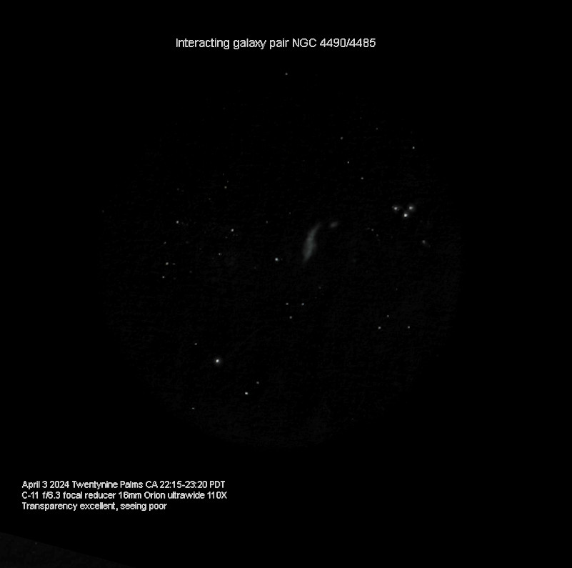 Interacting galaxy pair NGC 4490/4485 - Sketching - Cloudy Nights