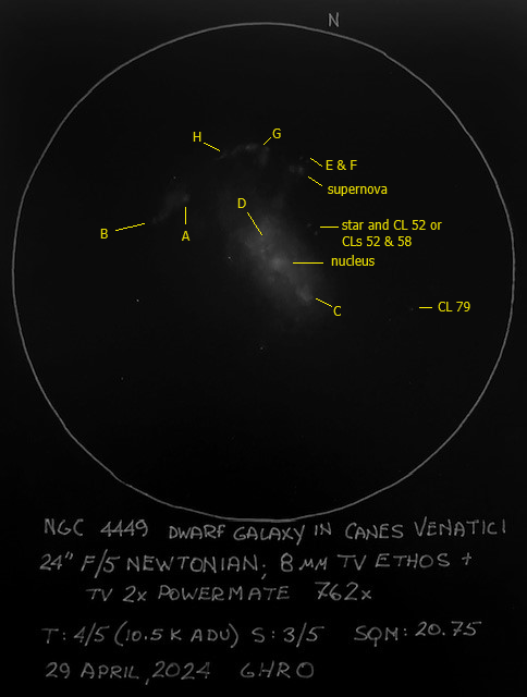 NGC 4449 - dwarf galaxy in Canes Venatici - Sketching - Cloudy Nights