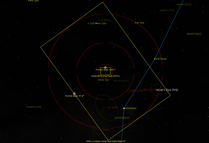 My framing of the Antares region.... - Beginning Deep Sky Imaging ...