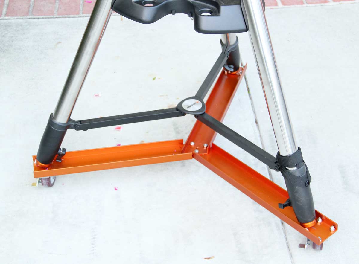 DIY 3 wheel CPC 1100 aluminum tripod dolly - Celestron NexStar - Cloudy ...