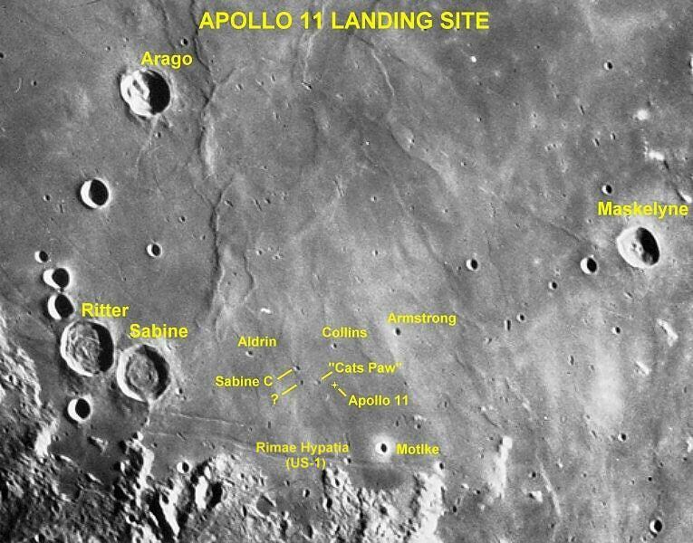 lunar landing map