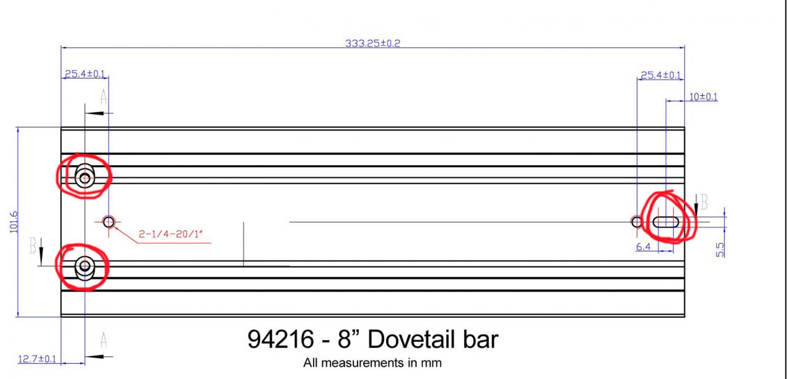 Cge store dovetail bar