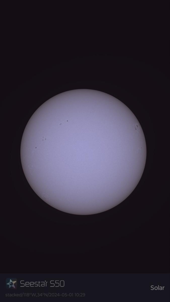 Seestar White Light / Stacks 05-01-24 - Solar Observing and Imaging ...