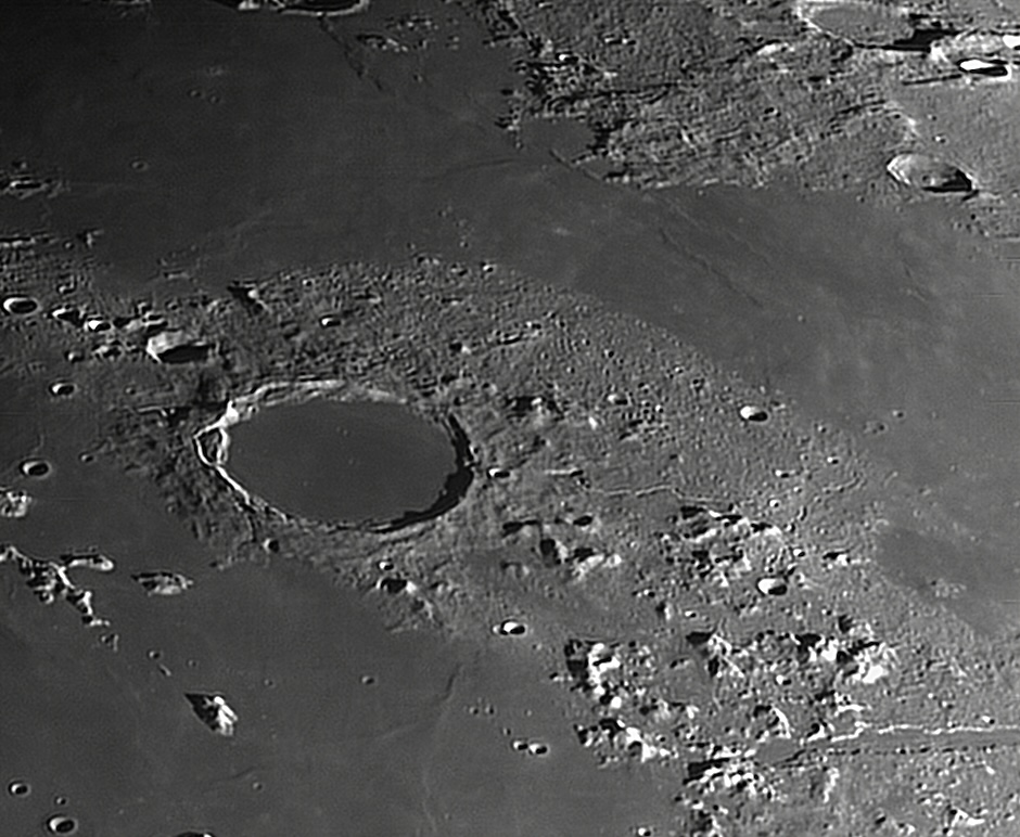 Plato crater on a cloudy night in April:Some small craters at the ...