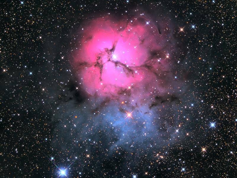 The Trifid Nebula using a 10 inch Ritchey–Chrétien telescope ...