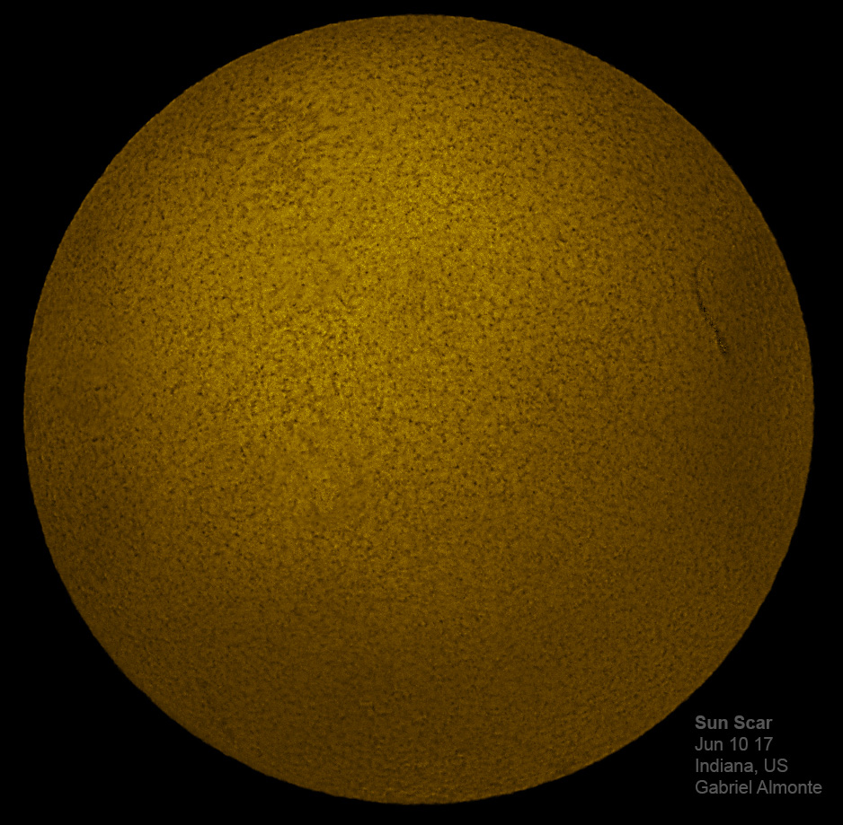 Sun Scar 06/10/17 Lunt 50mm - Major & Minor Planetary Imaging - Cloudy ...