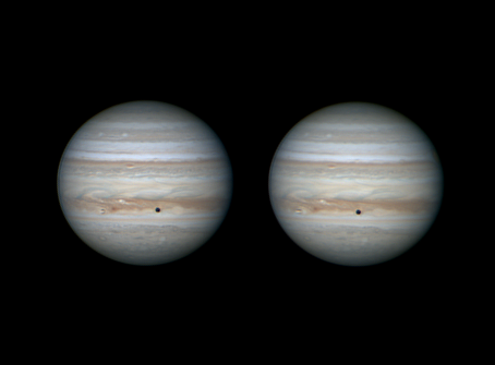 Jupiter With Io And Its Shadow 21 June 2018 - Major & Minor Planetary ...