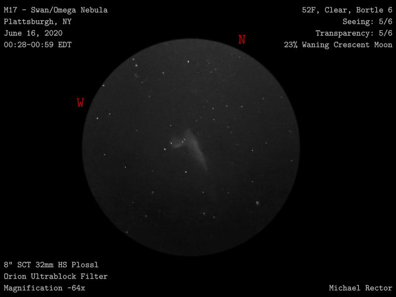 Sketch of M17 on June 16, 2020 - Sketching - Cloudy Nights