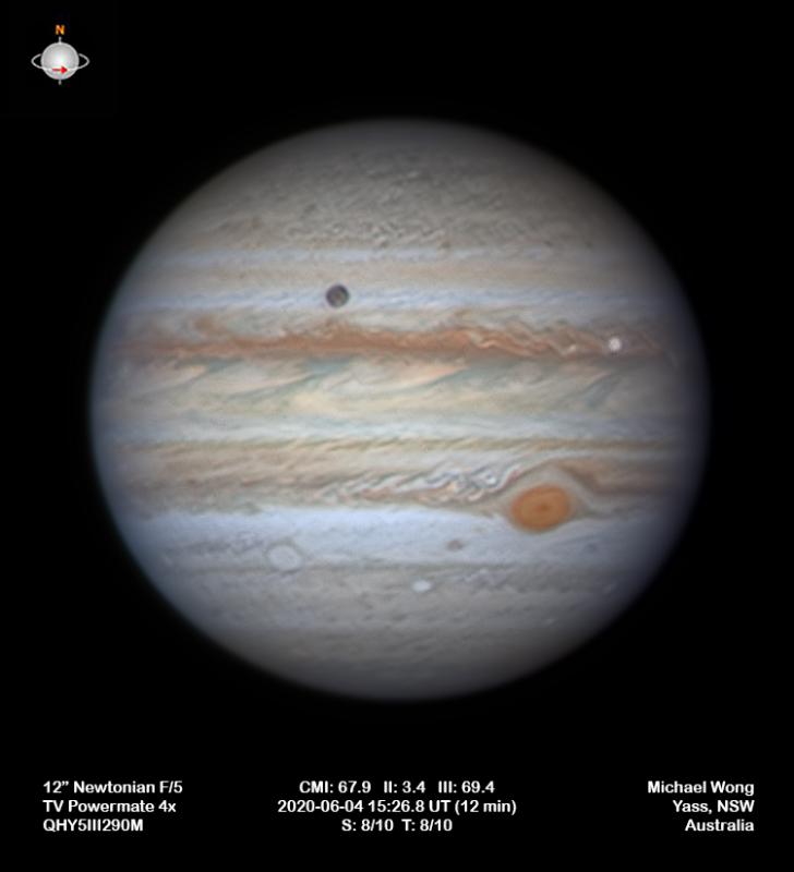 2020-06-04 Transit of Ganymede and Europa - Major & Minor Planetary ...