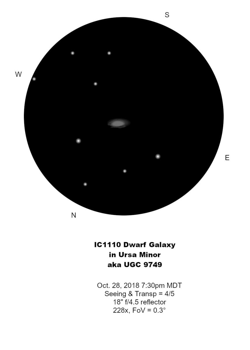 IC1110 Dwarf galaxy in Ursa Minor - Sketching - Cloudy Nights