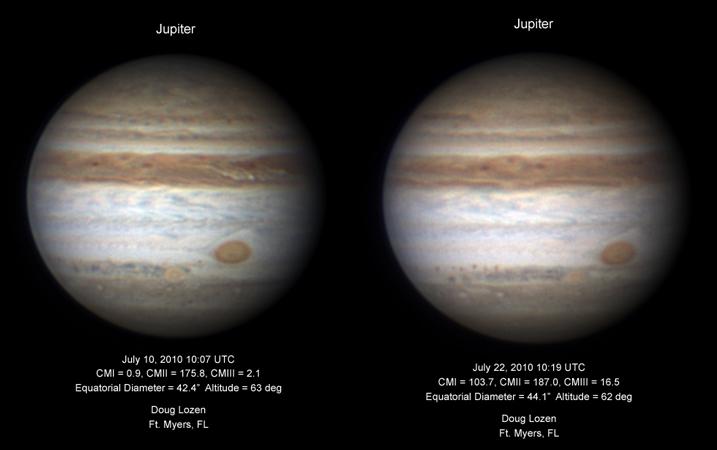 Jupiter - Evolution of Oval BA Region - Major & Minor Planetary Imaging ...