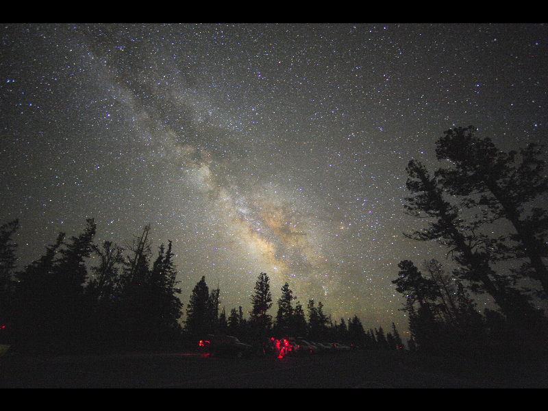 Milky Way Galaxy over a line of scopes at ALCON - Experienced Deep Sky ...