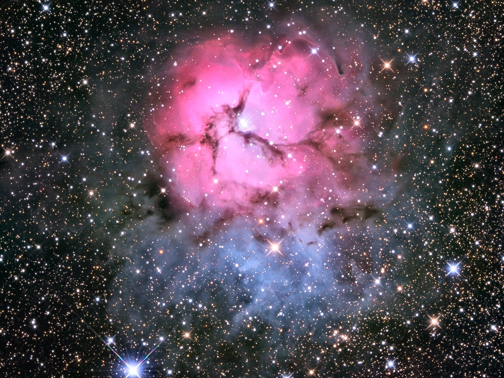 The Trifid Nebula using a 10 inch Ritchey–Chrétien telescope ...