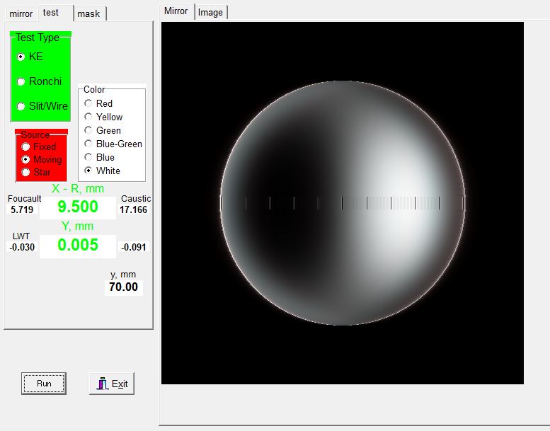 Modeling of Foucault Knife-Edge Test