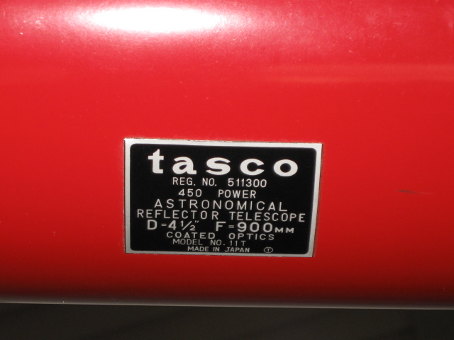 Tasco 450 power cheap astronomical reflector telescope