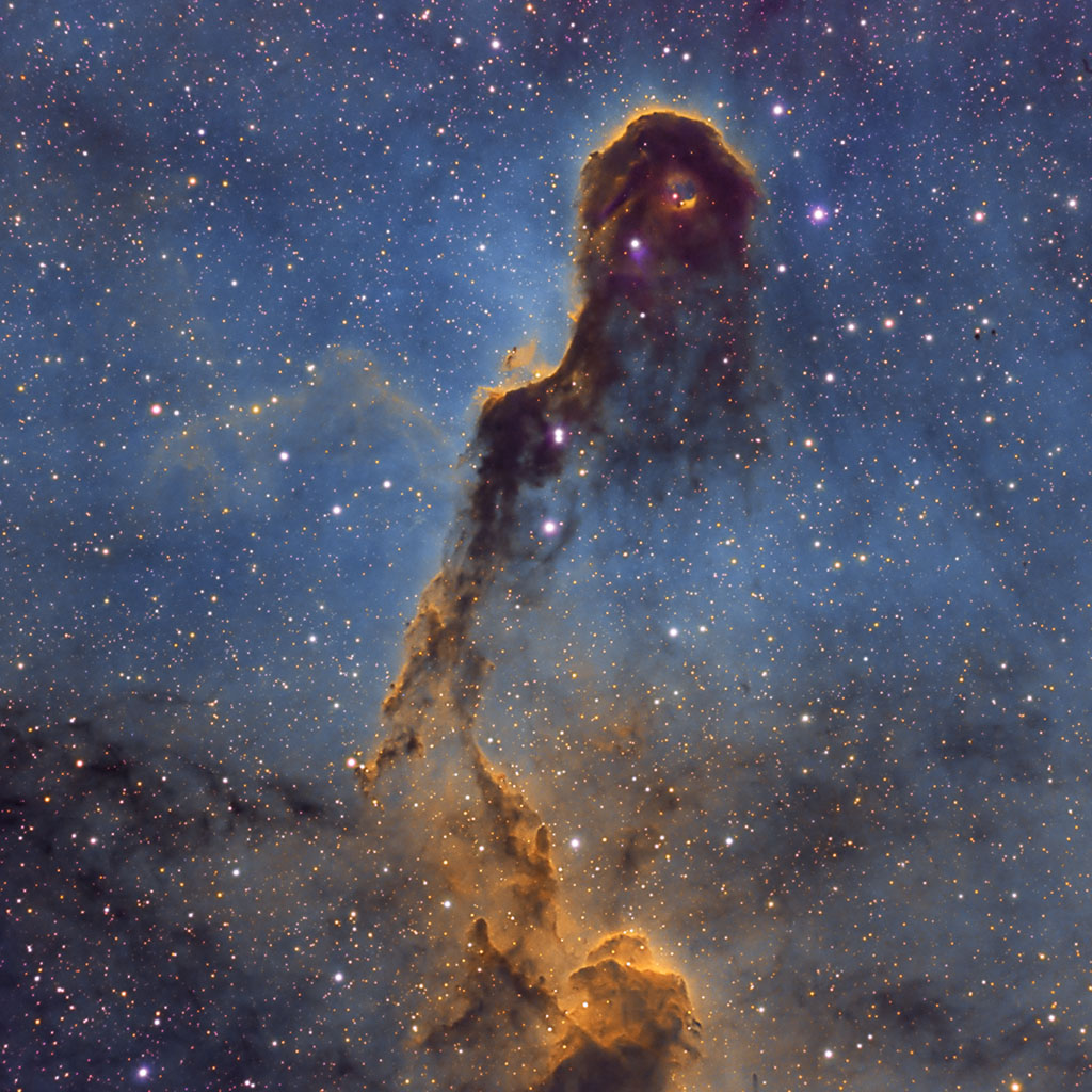 21 Hours on the Elephant Trunk (Hubble Palette) - Experienced Deep Sky ...