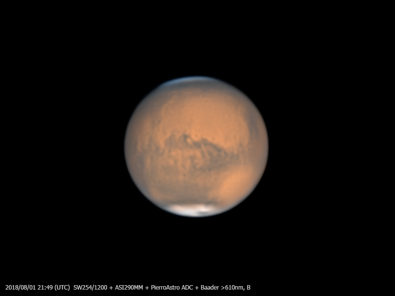 Mars (extremely low elevation, but good seeing) - Major & Minor ...