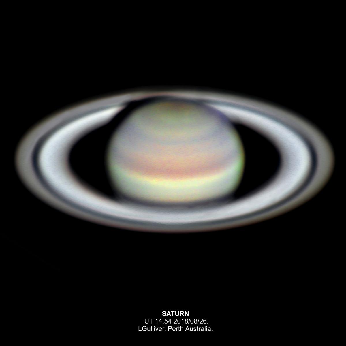 Saturn 26 Aug from Perth Australia Major & Minor Imaging