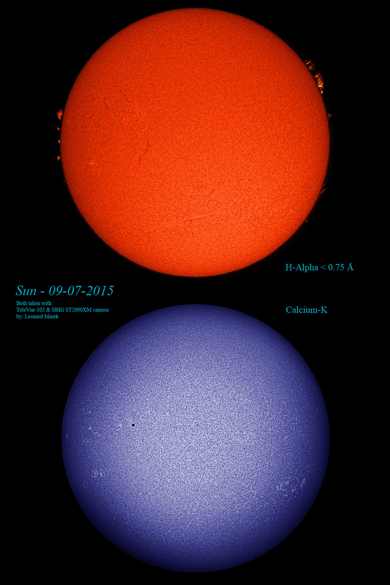 Sun In H Alpha And Ca K Too Solar Observing And Imaging Cloudy Nights