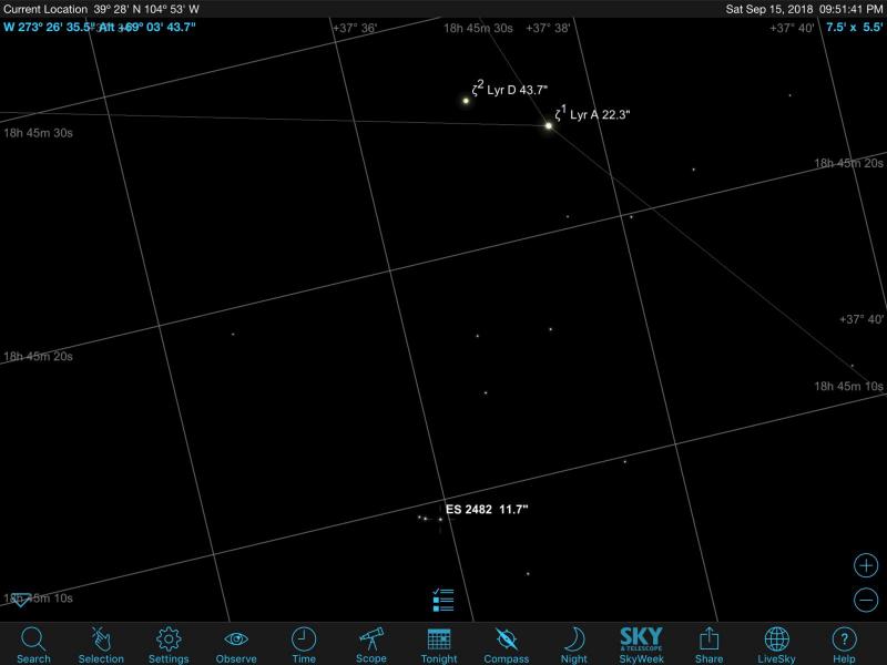 Zeta Lyrae and Espin 2482 - Double Star Observing - Cloudy Nights