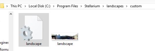 stellarium add a landscape from a zip file