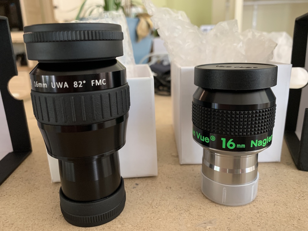 Comparsion/Unboxing/...: 16mm Nagler T5 and Astro Tech 16mm UWA ...