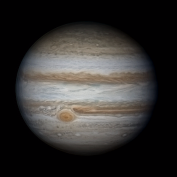 Jupiter from this morning 9/22/23 - GRS, Europa, and Europa's shadow ...