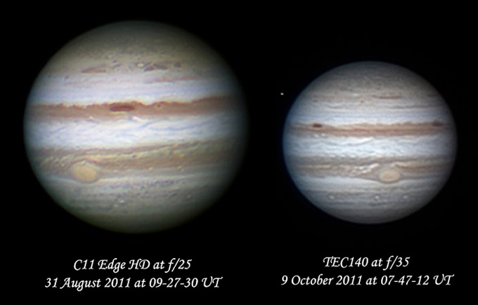 Dark spots on Jupiter's Northern Equatorial Belt - Solar System ...