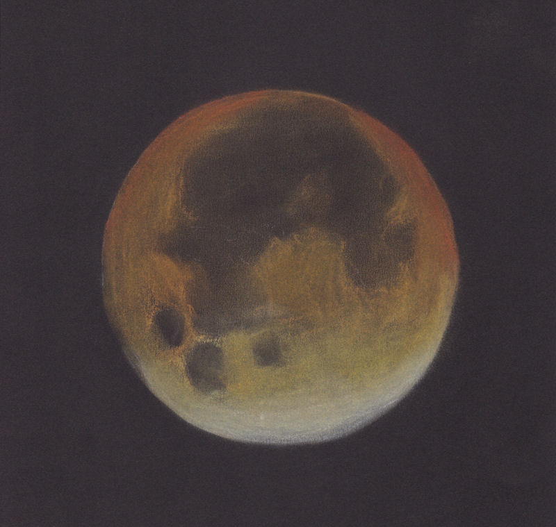 Lunar eclipse in 9 pastel sketches Sketching Cloudy Nights