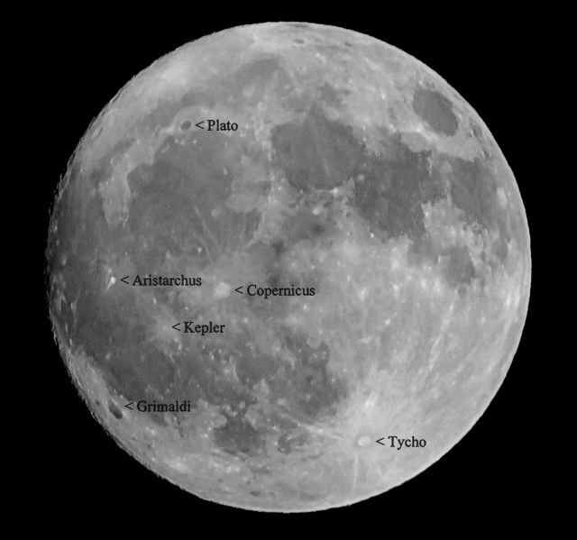 The Almost Full Moon on Tuesday Evening and Wednesday Morning - Lunar ...