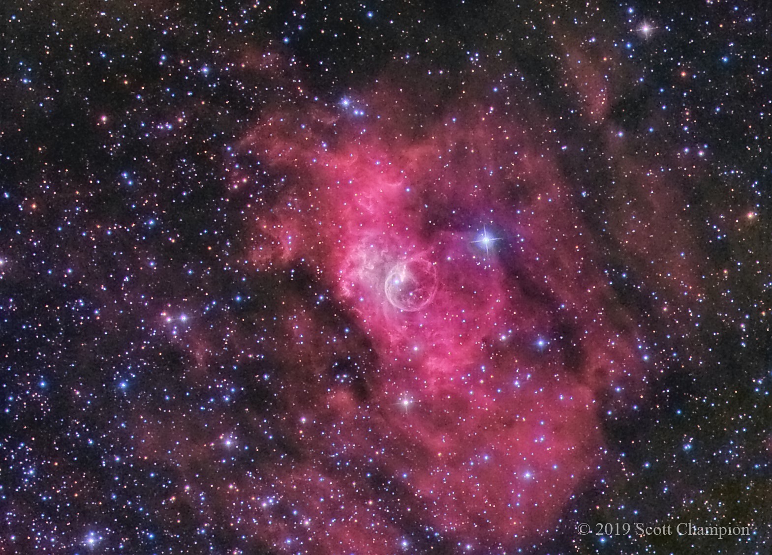 Ngc The Bubble Nebula In Hargb Experienced Deep Sky Imaging