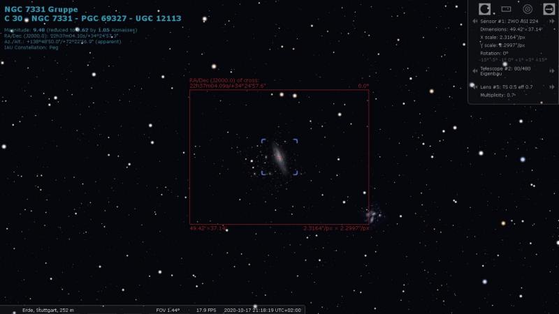 stellarium web find alt and az