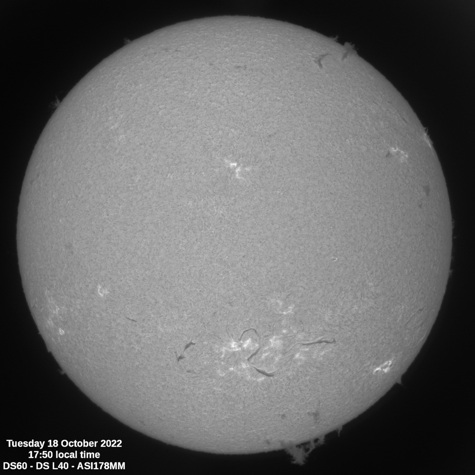 Sun image from Melbourne Australia 18 October 2022 - Solar Observing ...