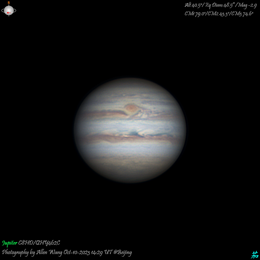 Jupiter on October10 Major & Minor Imaging Cloudy Nights