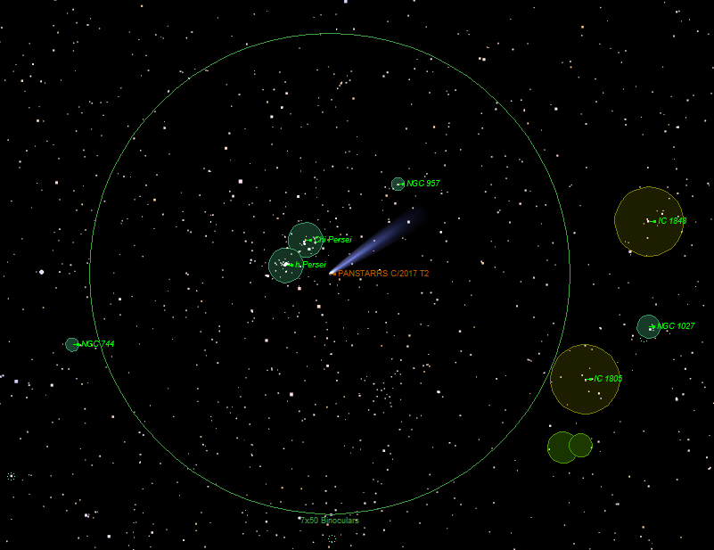 PANSTARRS C/2017 T2 to Encounter the Double Cluster of Perseus - Solar ...