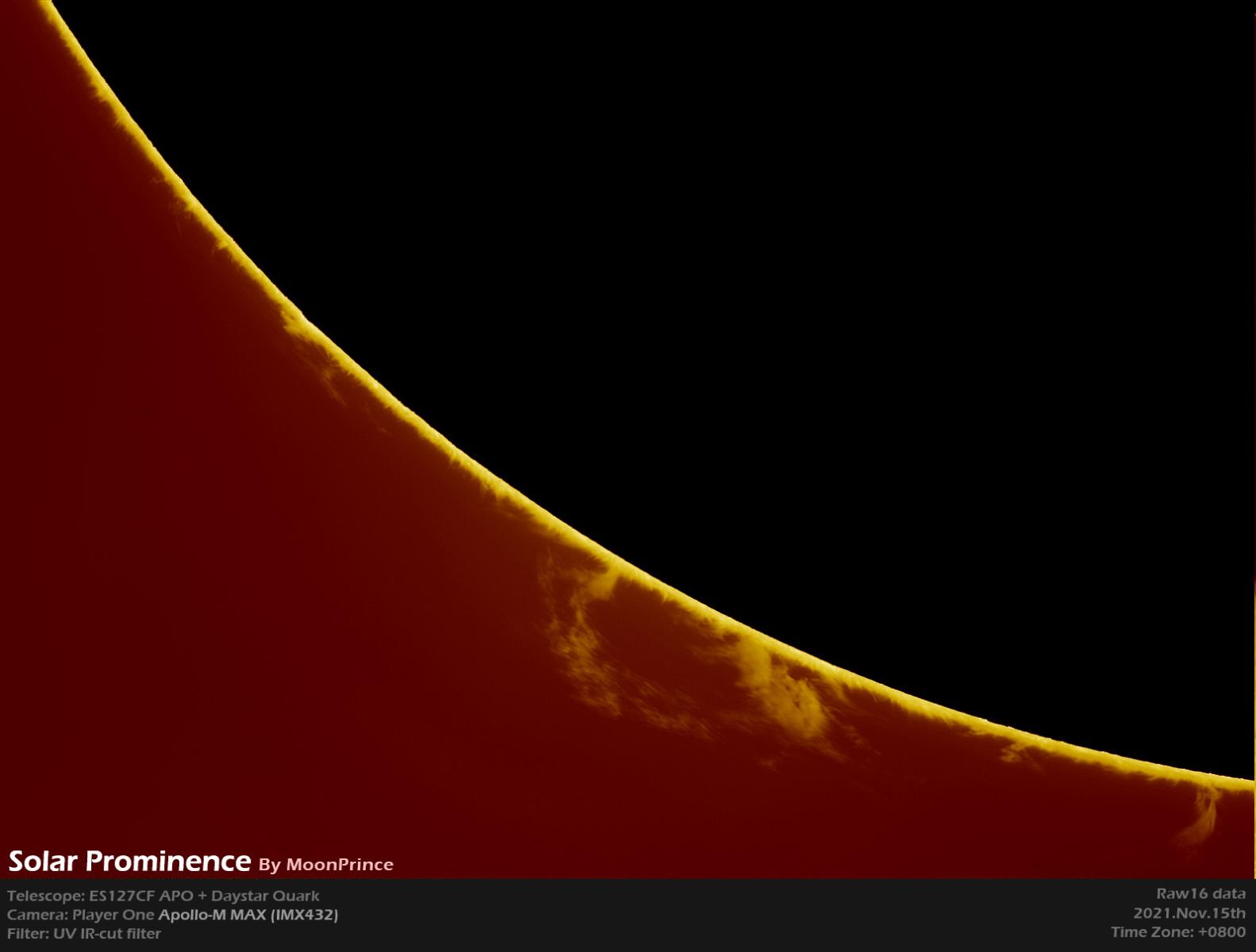 Sun on 15th, Nov, 2021, ES127+Quark+Apollo-M MAX cam - Solar Observing ...