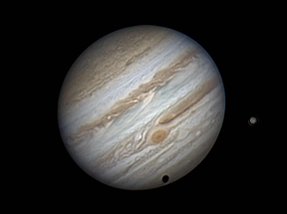 Jupiter, Ganymede and shadow - First image with the ASI715MC - 11 