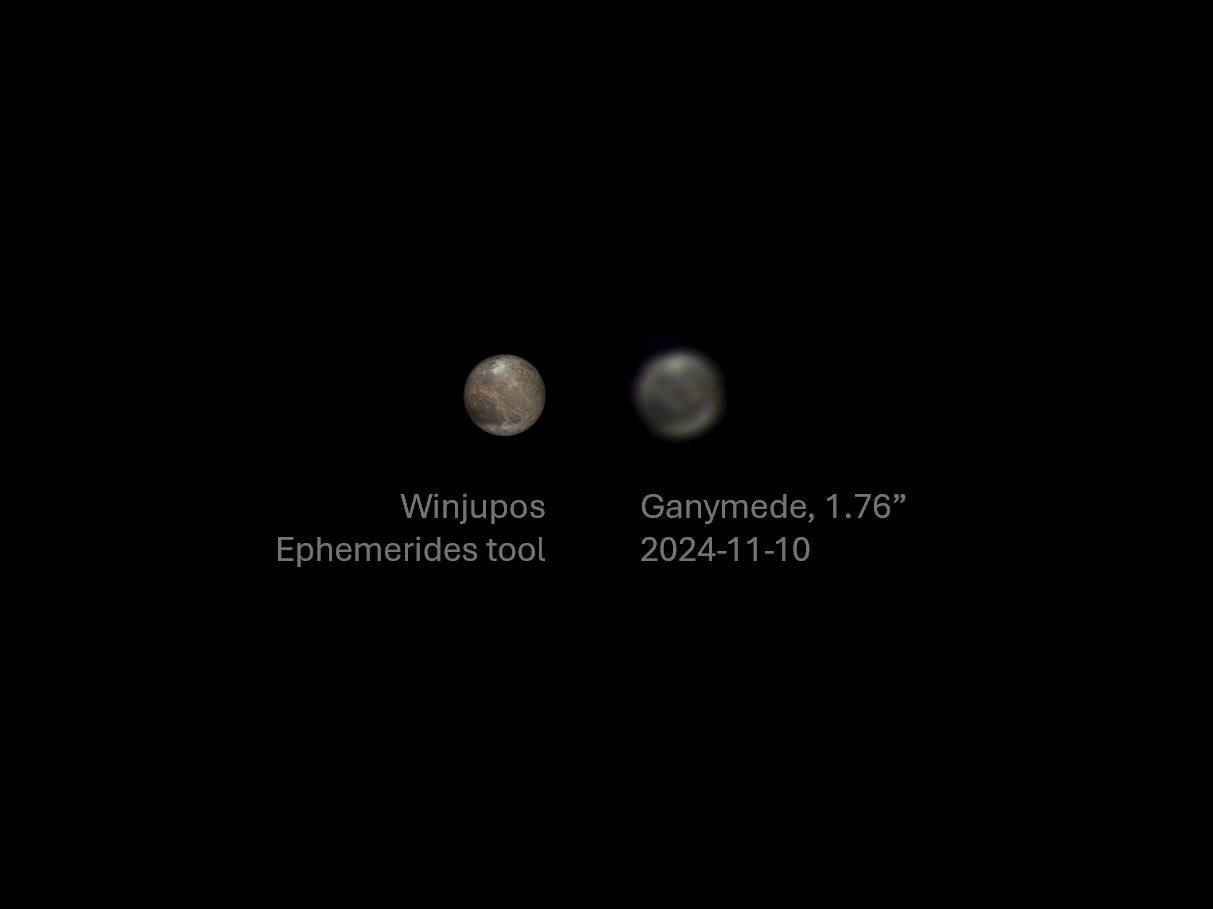 Jupiter and Ganymede 20241110 Major & Minor Imaging