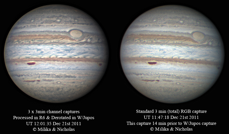 W/Jupos derotate comparison - RETRIAL #3..! - Major & Minor Planetary ...