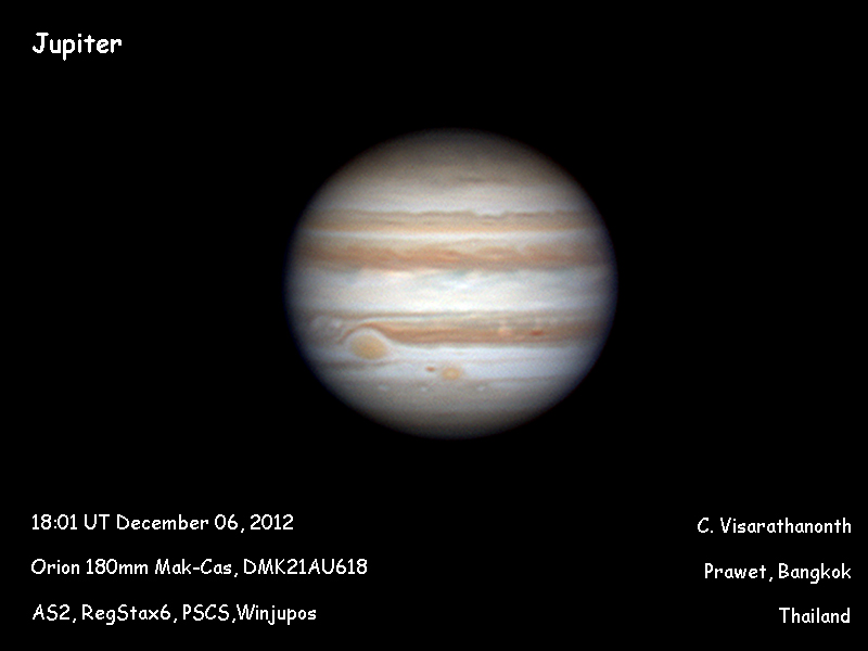 Jupiter 2012 December 6 - Major & Minor Planetary Imaging - Cloudy Nights