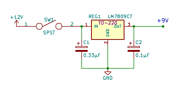 L7809cv схема включения с регулировкой