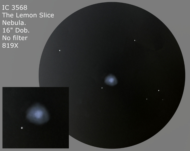 The Lemon Slice Nebula - IC 3568 - Sketching - Cloudy Nights