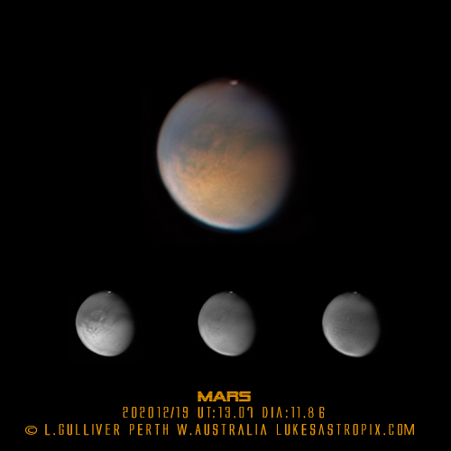 Mars 19 Dec, showing eye of Mars - Major & Minor Planetary Imaging ...