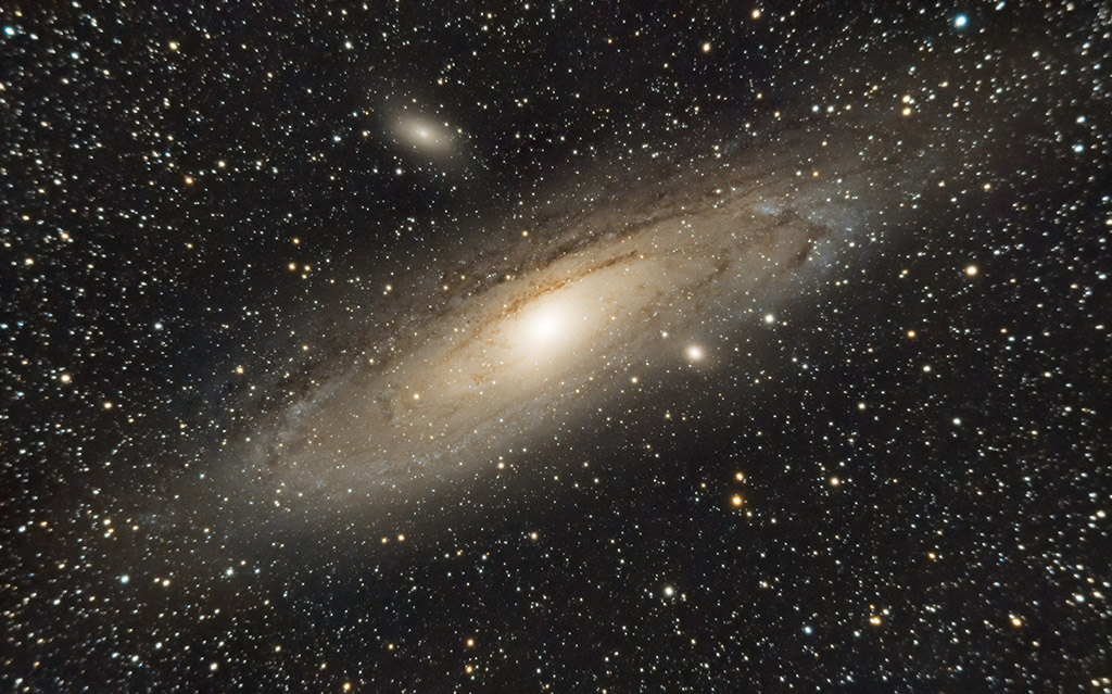 andromeda galaxy top view