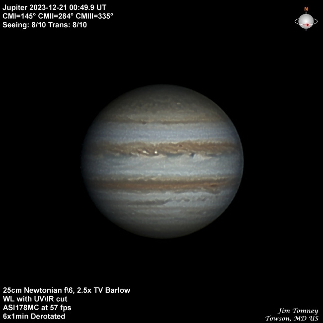 Jupiter 2023-12-21 - Major & Minor Planetary Imaging - Cloudy Nights